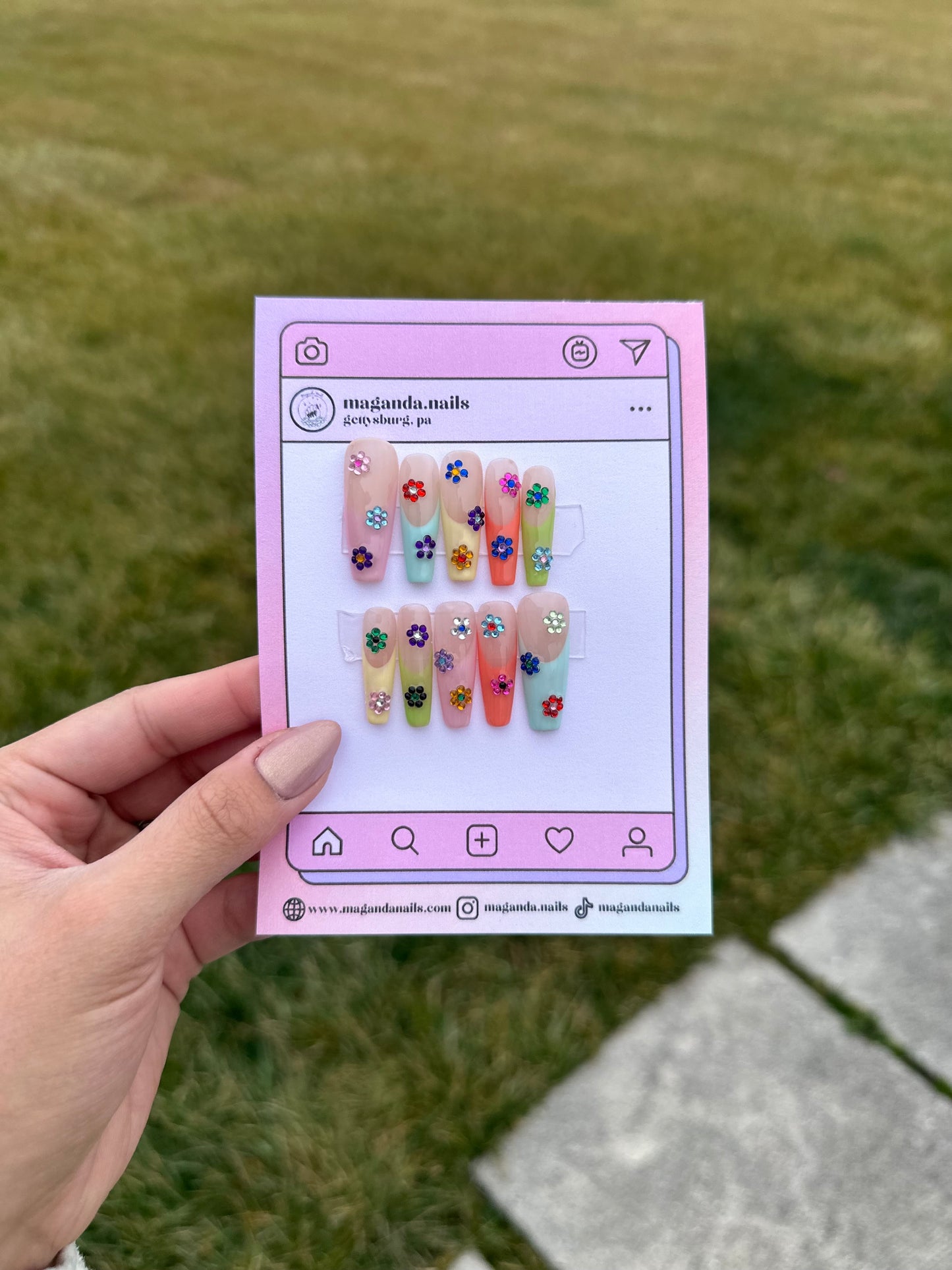 Colorful French & Flower Gems