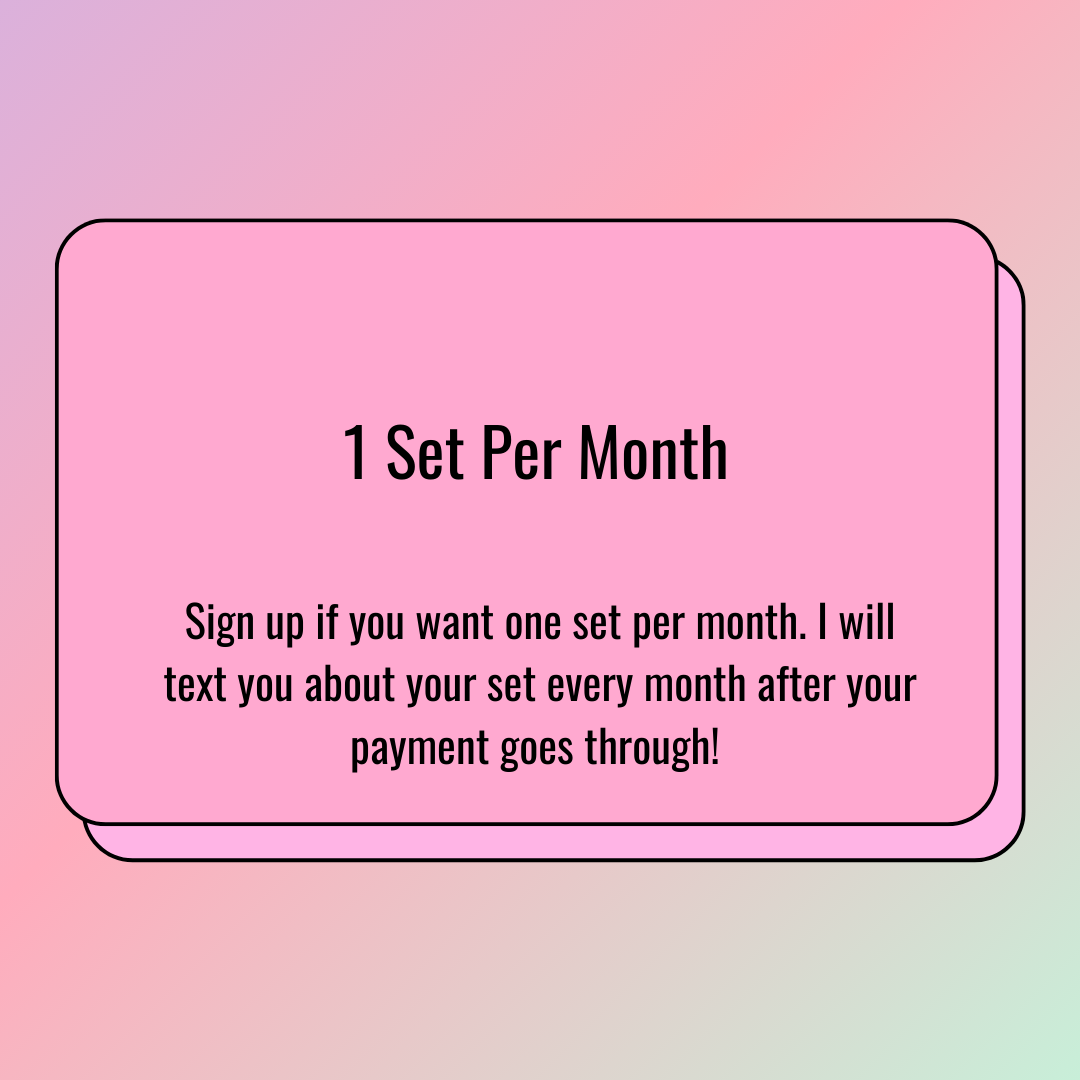 1 Set Per Month - Monthly Subscription