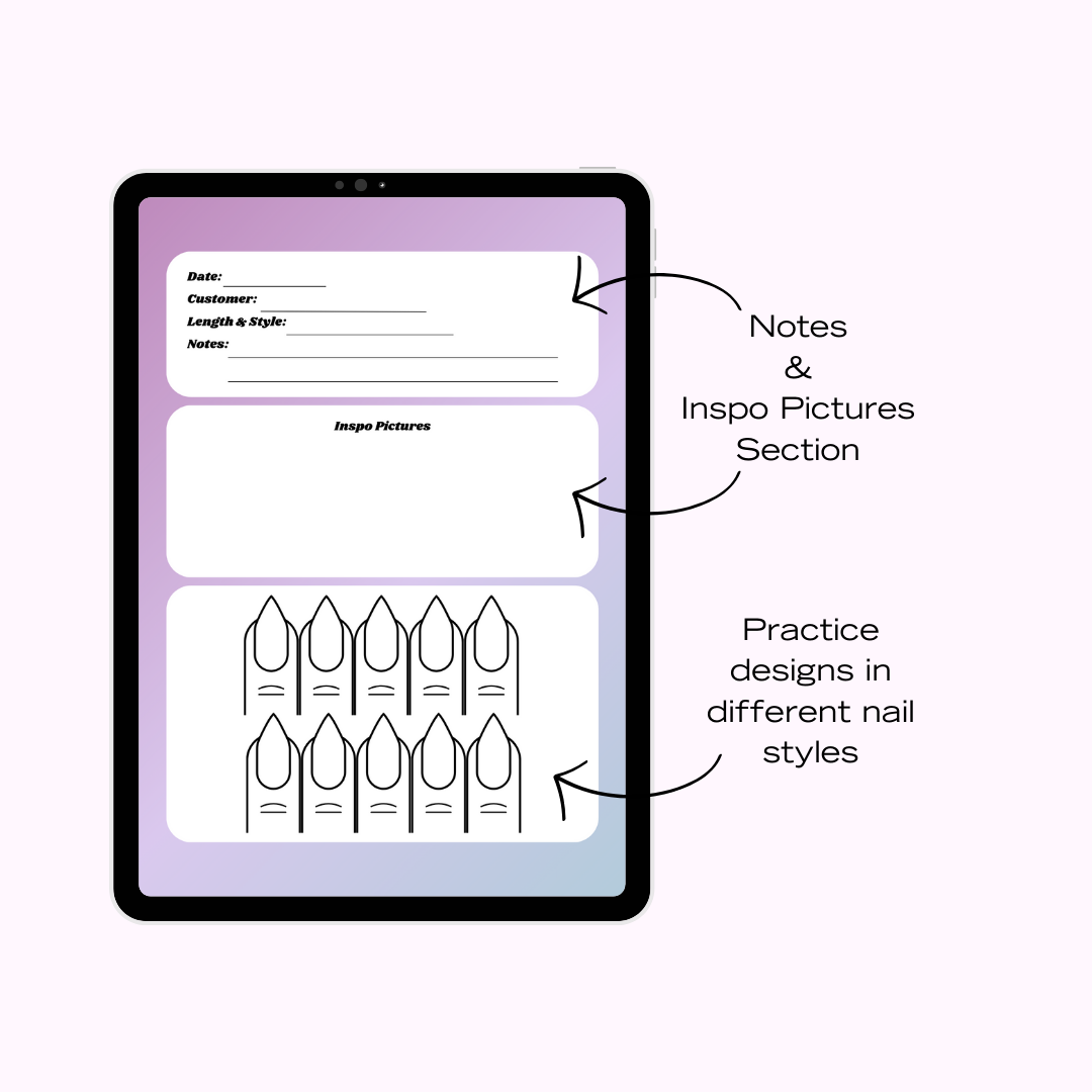 Nail Design Planner PLUS - Digital Product