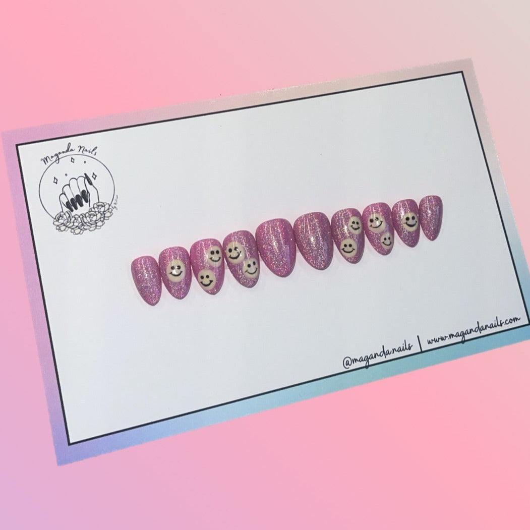 Pink Chrome Smileys