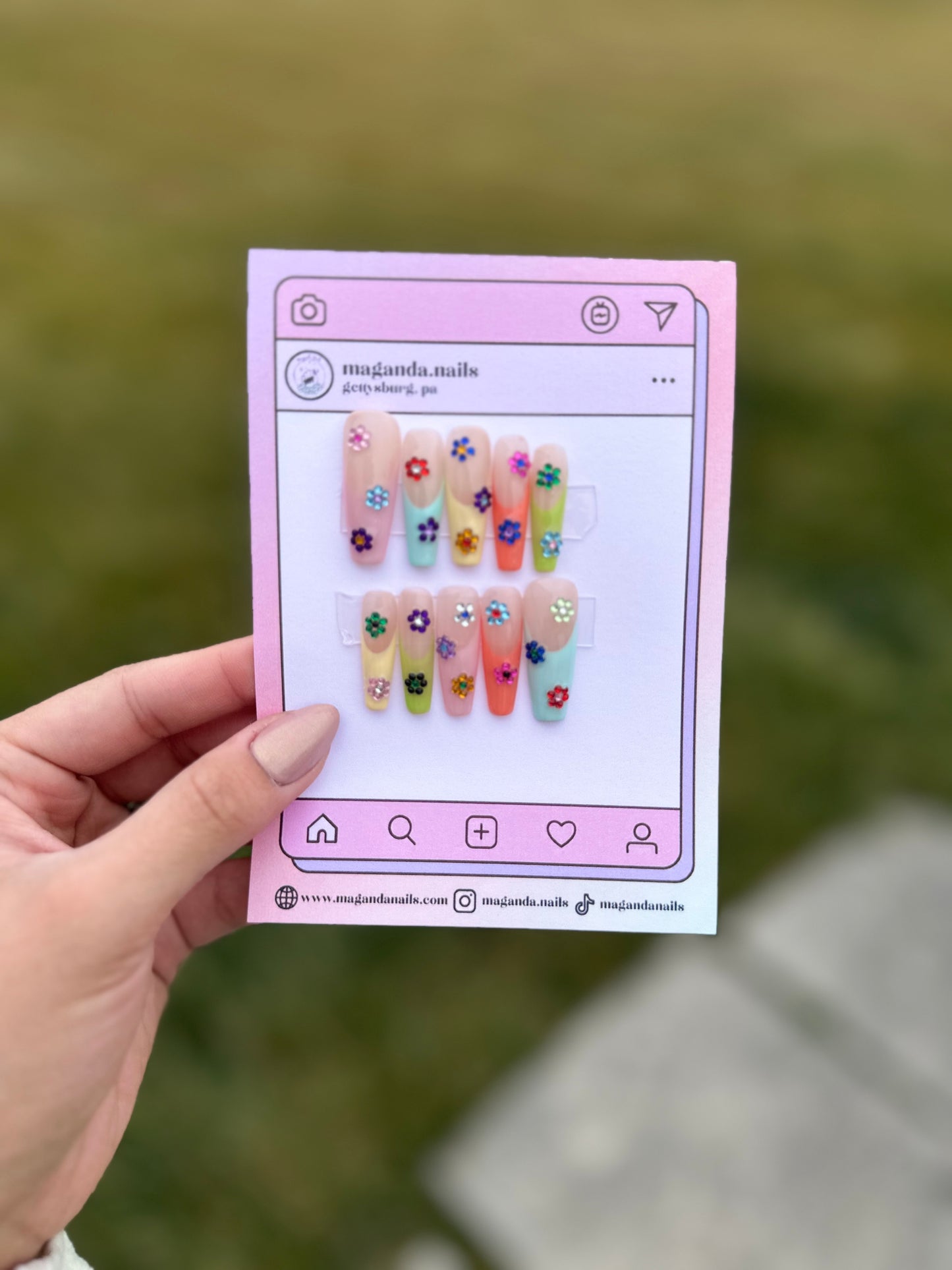 Colorful French & Flower Gems