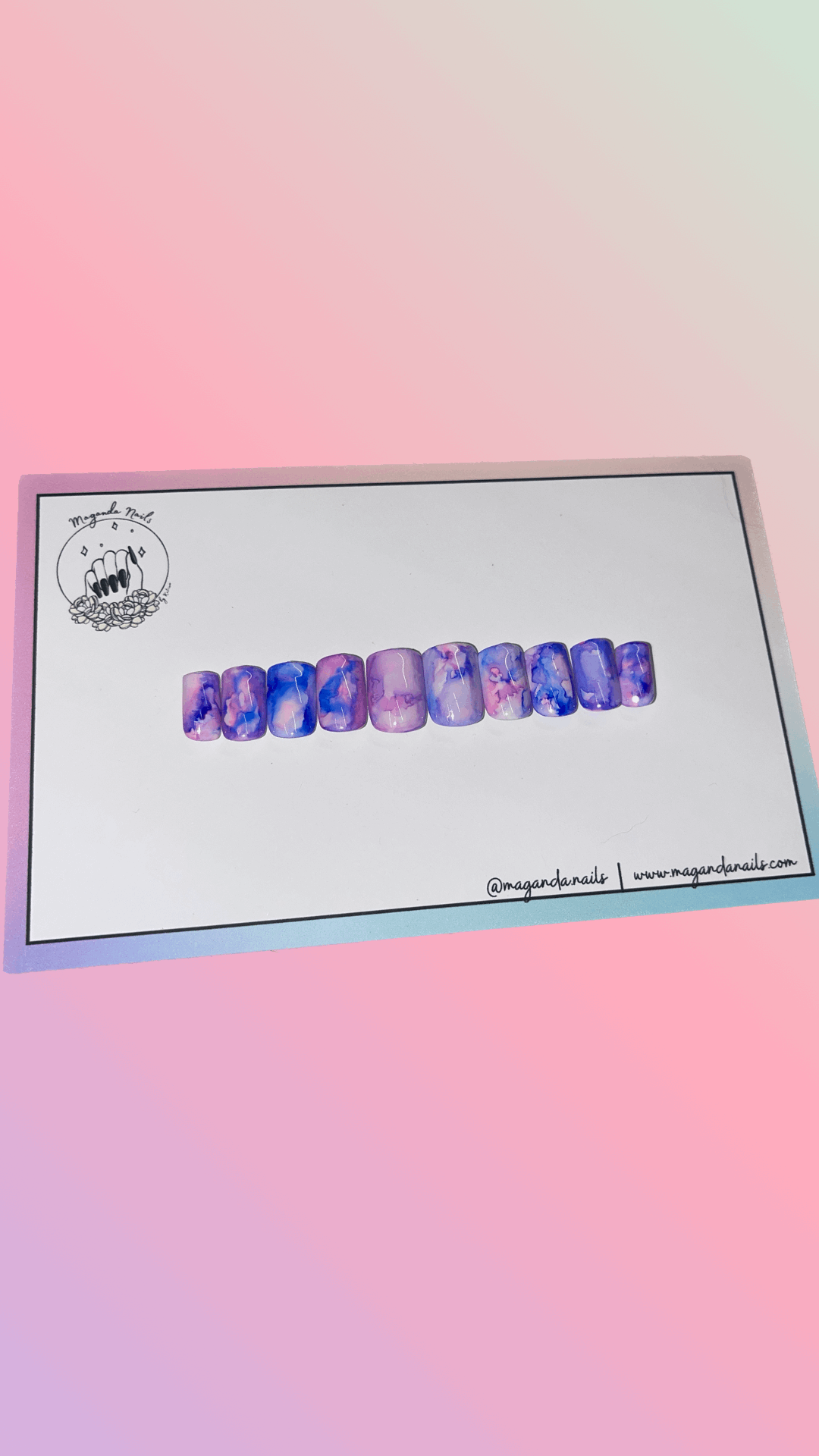 Blue and Pink Watercolor