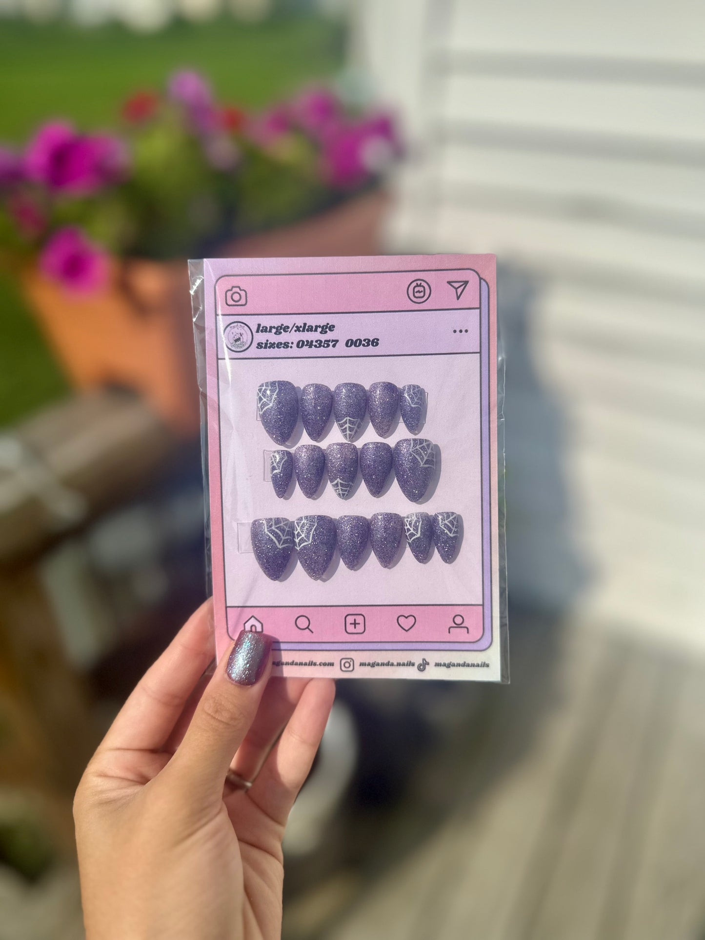 Purple Sparkle Spider Webs