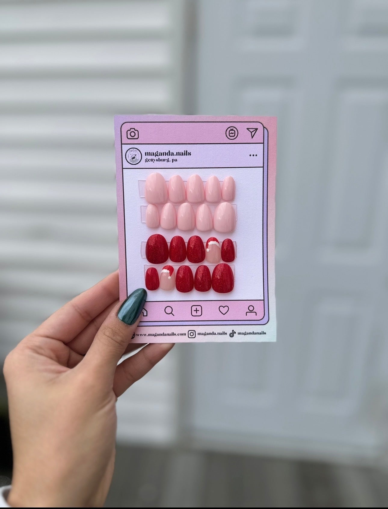 Red Sparkle & Santa Hat