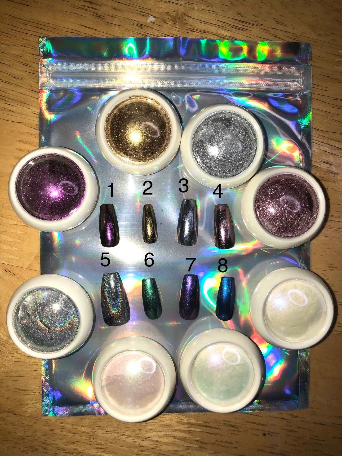 Holographic Custom Nails