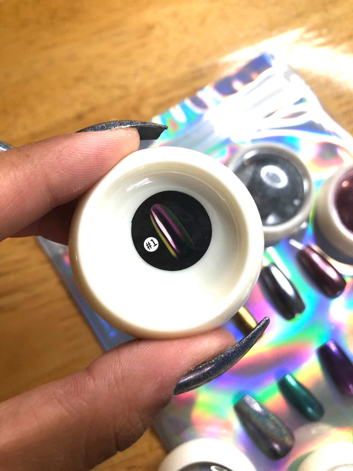 Holographic Custom Nails
