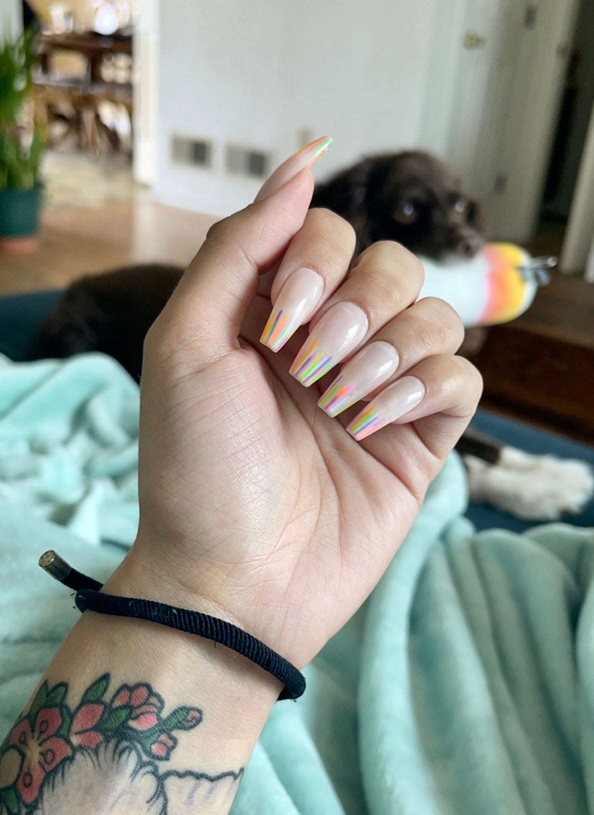Rainbow Lined Tips