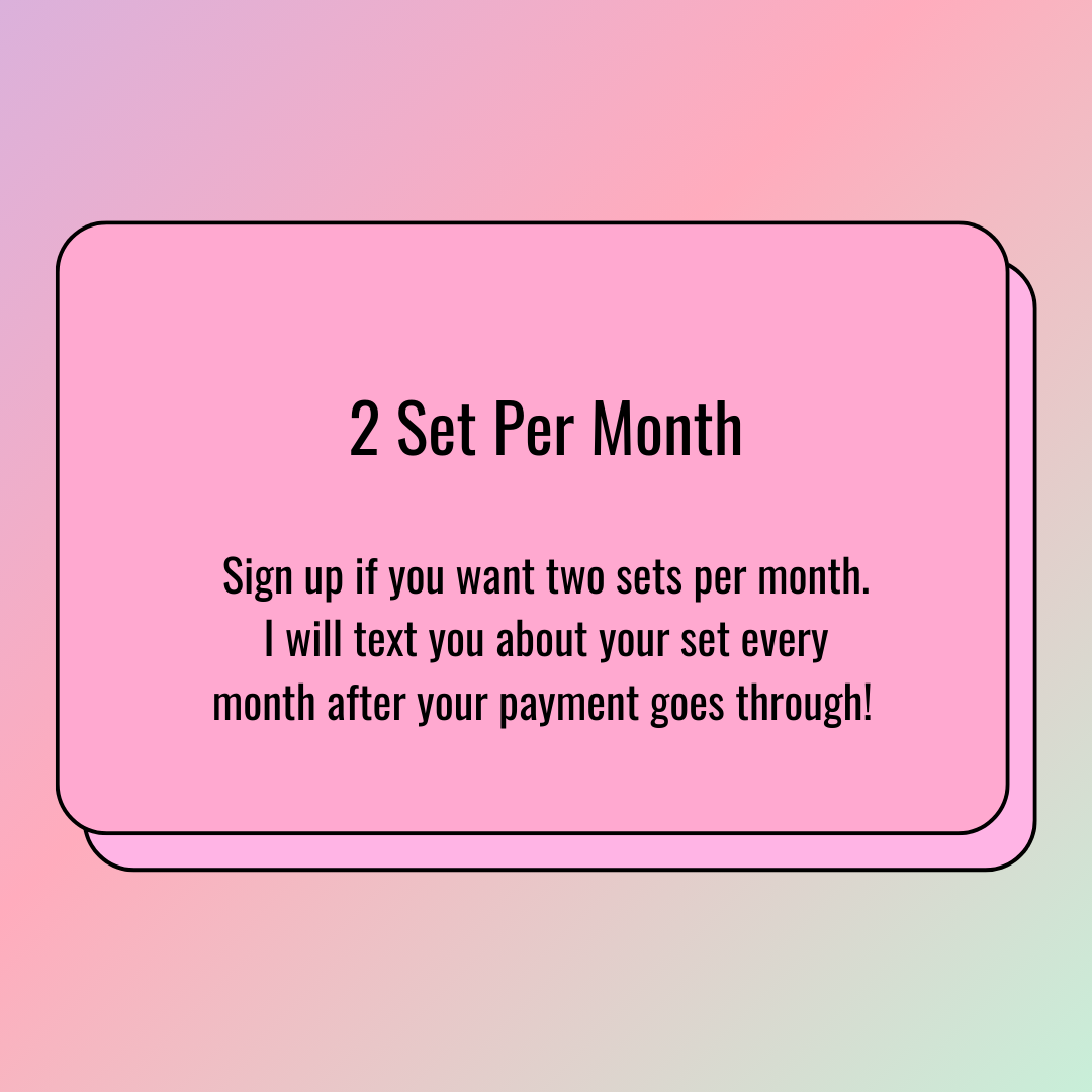 2 Sets Per Month - Monthly Subscription
