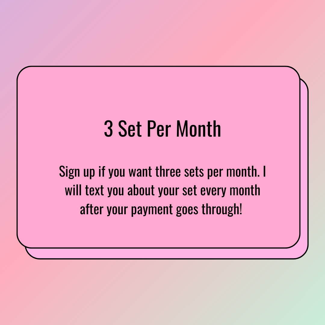 3 Sets Per Month - Monthly Subscription