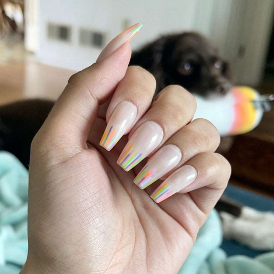 Rainbow Lined Tips